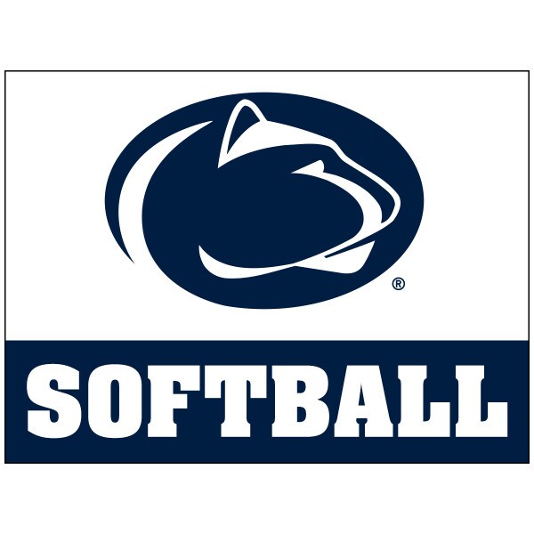 removable sticker with Penn State Athletic Logo above Softball